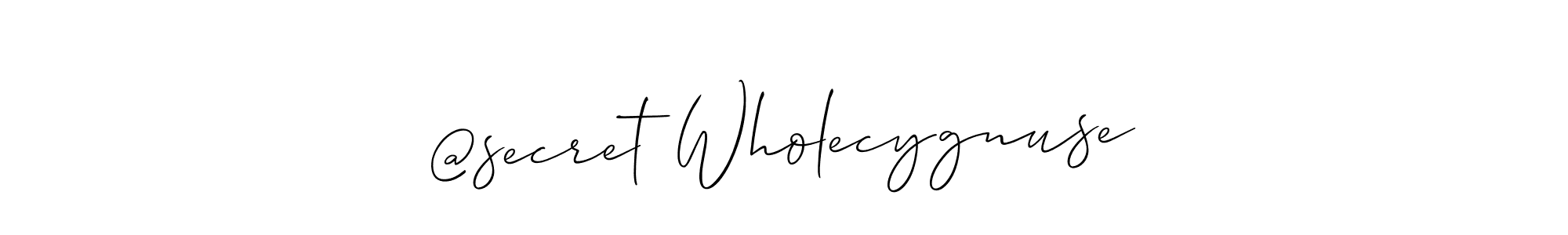 How to Draw @secret Wholecygnuse signature style? Allison_Script is a latest design signature styles for name @secret Wholecygnuse. @secret Wholecygnuse signature style 2 images and pictures png