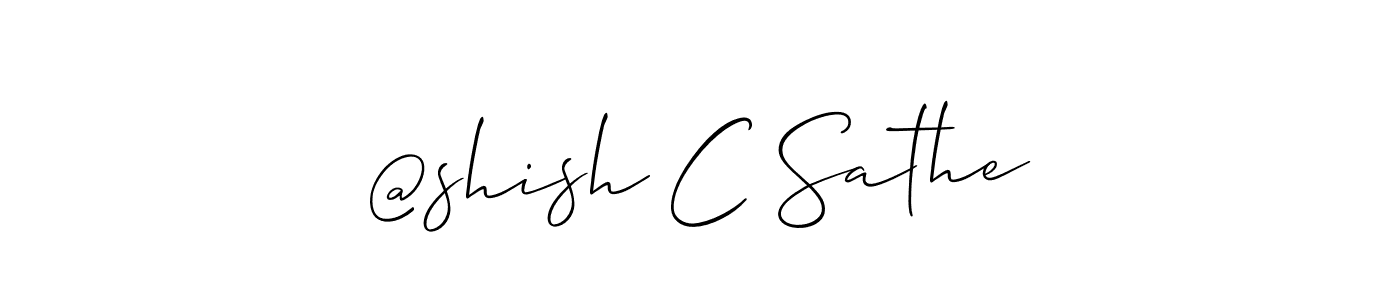 Make a beautiful signature design for name @shish C Sathe. Use this online signature maker to create a handwritten signature for free. @shish C Sathe signature style 2 images and pictures png