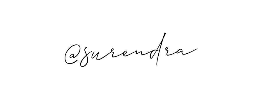 Create a beautiful signature design for name @surendra. With this signature (Allison_Script) fonts, you can make a handwritten signature for free. @surendra signature style 2 images and pictures png