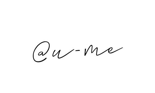It looks lik you need a new signature style for name @u-me. Design unique handwritten (Allison_Script) signature with our free signature maker in just a few clicks. @u-me signature style 2 images and pictures png