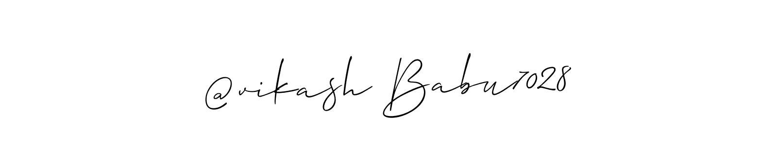 Also we have @vikash Babu7028 name is the best signature style. Create professional handwritten signature collection using Allison_Script autograph style. @vikash Babu7028 signature style 2 images and pictures png