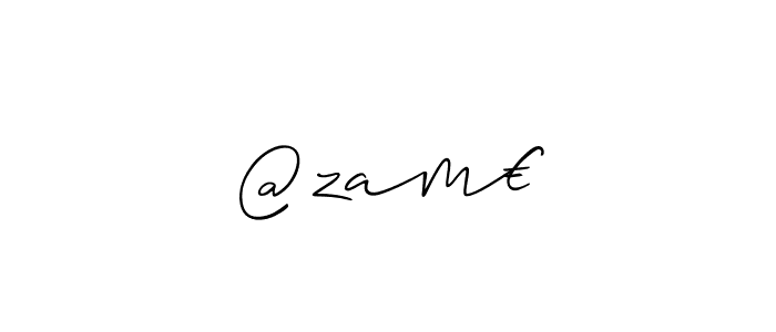 Create a beautiful signature design for name @zam€. With this signature (Allison_Script) fonts, you can make a handwritten signature for free. @zam€ signature style 2 images and pictures png