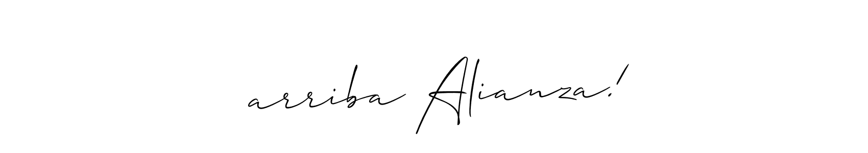 Check out images of Autograph of ¡arriba Alianza! name. Actor ¡arriba Alianza! Signature Style. Allison_Script is a professional sign style online. ¡arriba Alianza! signature style 2 images and pictures png