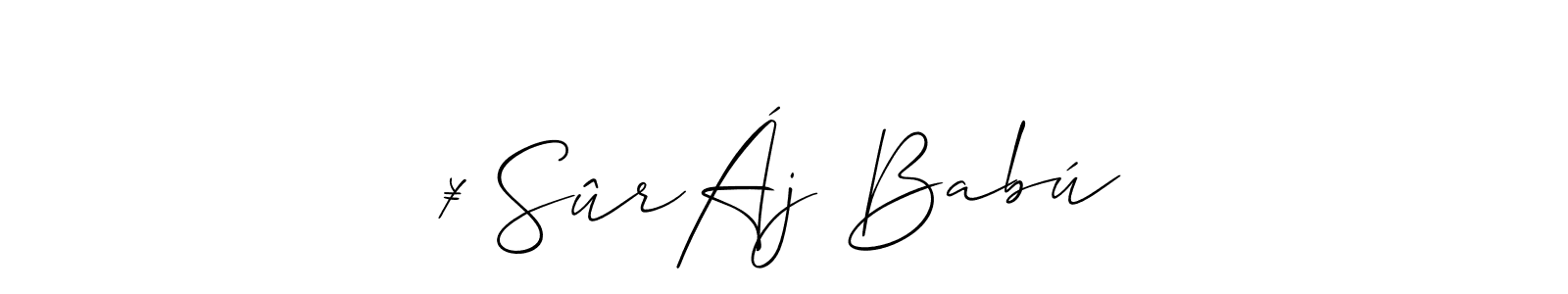Also You can easily find your signature by using the search form. We will create ¥ SûrÁj Babú name handwritten signature images for you free of cost using Allison_Script sign style. ¥ SûrÁj Babú signature style 2 images and pictures png