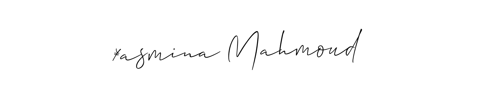 The best way (Allison_Script) to make a short signature is to pick only two or three words in your name. The name ¥asmina Mahmoud include a total of six letters. For converting this name. ¥asmina Mahmoud signature style 2 images and pictures png