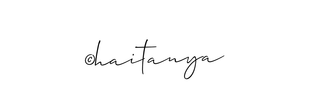 Design your own signature with our free online signature maker. With this signature software, you can create a handwritten (Allison_Script) signature for name ©haitanya. ©haitanya signature style 2 images and pictures png