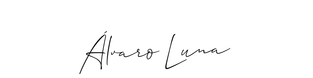 Make a beautiful signature design for name Álvaro Luna. With this signature (Allison_Script) style, you can create a handwritten signature for free. Álvaro Luna signature style 2 images and pictures png