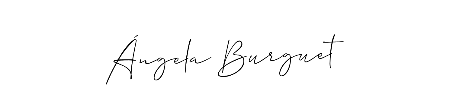 This is the best signature style for the Ángela Burguet name. Also you like these signature font (Allison_Script). Mix name signature. Ángela Burguet signature style 2 images and pictures png