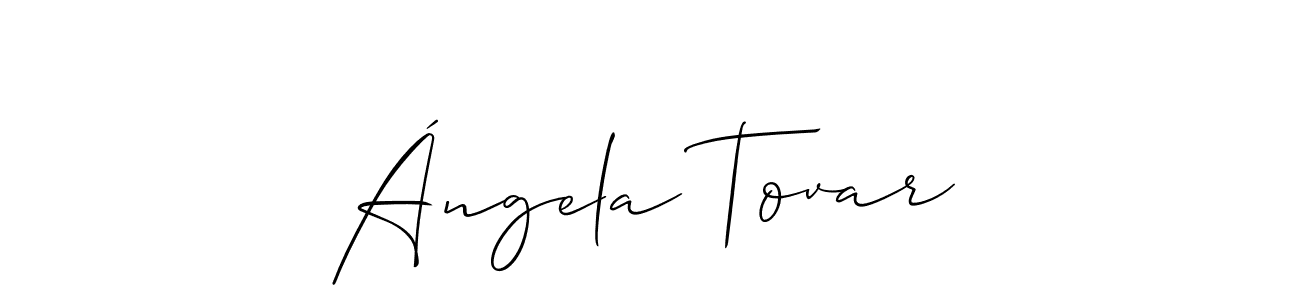 Ángela Tovar stylish signature style. Best Handwritten Sign (Allison_Script) for my name. Handwritten Signature Collection Ideas for my name Ángela Tovar. Ángela Tovar signature style 2 images and pictures png