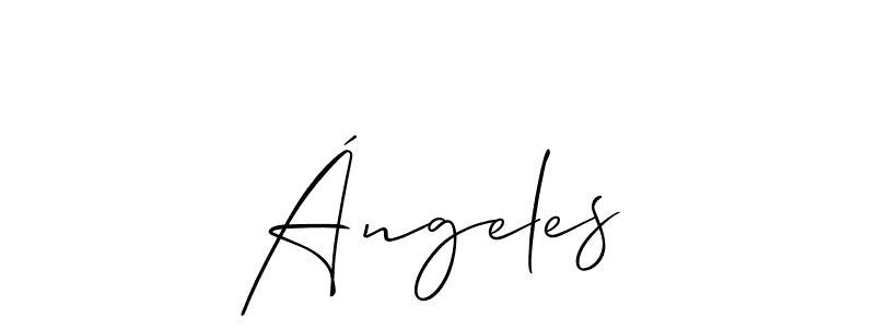 Allison_Script is a professional signature style that is perfect for those who want to add a touch of class to their signature. It is also a great choice for those who want to make their signature more unique. Get Ángeles name to fancy signature for free. Ángeles signature style 2 images and pictures png