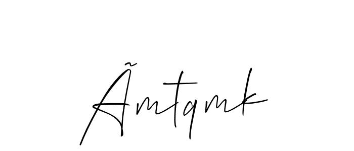 The best way (Allison_Script) to make a short signature is to pick only two or three words in your name. The name Ãmtqmk include a total of six letters. For converting this name. Ãmtqmk signature style 2 images and pictures png