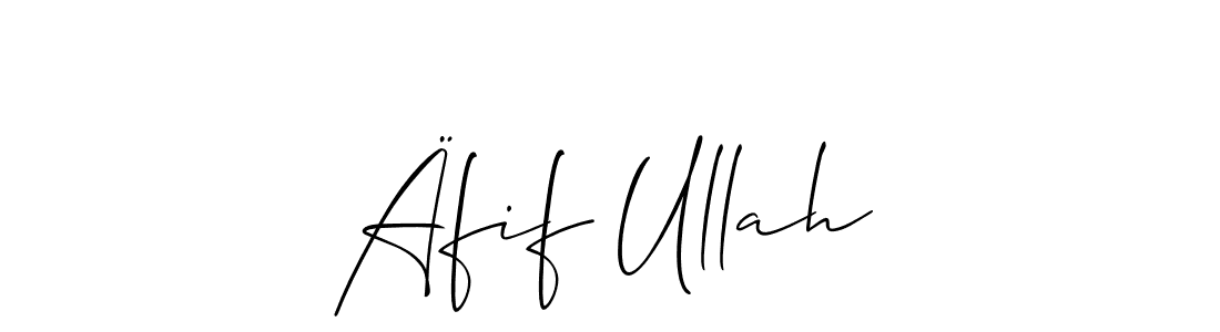 How to make Äfif Ullah signature? Allison_Script is a professional autograph style. Create handwritten signature for Äfif Ullah name. Äfif Ullah signature style 2 images and pictures png