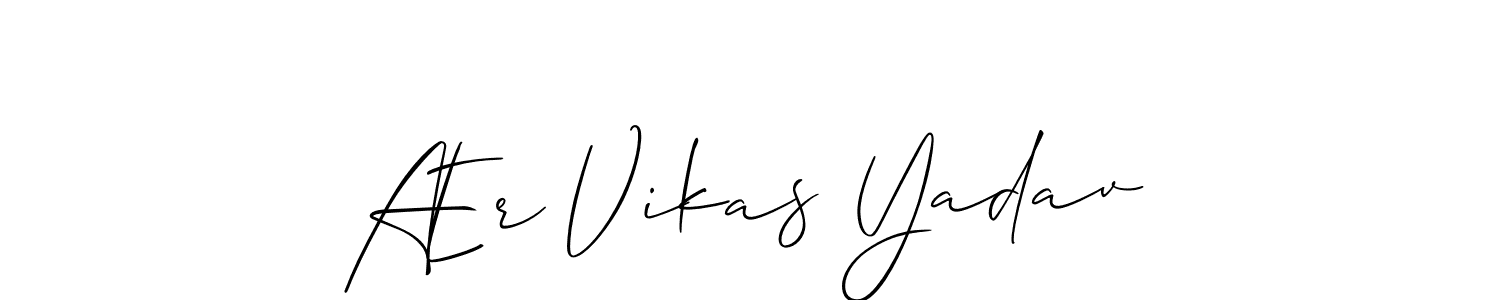 It looks lik you need a new signature style for name Ær Vikas Yadav. Design unique handwritten (Allison_Script) signature with our free signature maker in just a few clicks. Ær Vikas Yadav signature style 2 images and pictures png