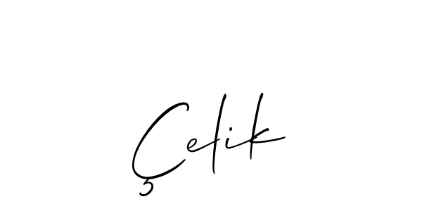 Çelik stylish signature style. Best Handwritten Sign (Allison_Script) for my name. Handwritten Signature Collection Ideas for my name Çelik. Çelik signature style 2 images and pictures png
