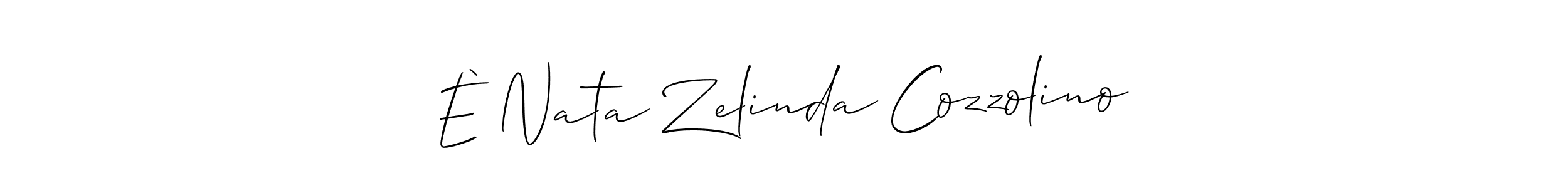 It looks lik you need a new signature style for name È Nata Zelinda Cozzolino. Design unique handwritten (Allison_Script) signature with our free signature maker in just a few clicks. È Nata Zelinda Cozzolino signature style 2 images and pictures png