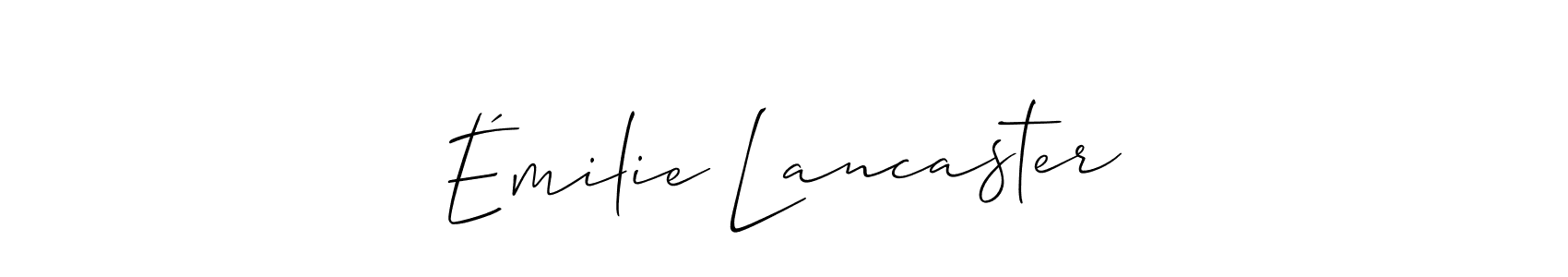 Similarly Allison_Script is the best handwritten signature design. Signature creator online .You can use it as an online autograph creator for name Émilie Lancaster. Émilie Lancaster signature style 2 images and pictures png