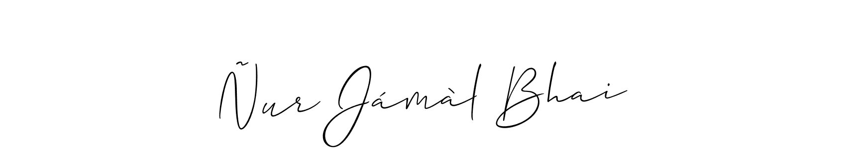 Ñur Jámàl Bhai stylish signature style. Best Handwritten Sign (Allison_Script) for my name. Handwritten Signature Collection Ideas for my name Ñur Jámàl Bhai. Ñur Jámàl Bhai signature style 2 images and pictures png