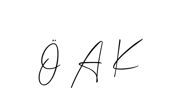 Similarly Allison_Script is the best handwritten signature design. Signature creator online .You can use it as an online autograph creator for name Ö A K. Ö A K signature style 2 images and pictures png