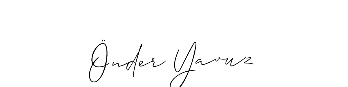 How to make Önder Yavuz signature? Allison_Script is a professional autograph style. Create handwritten signature for Önder Yavuz name. Önder Yavuz signature style 2 images and pictures png