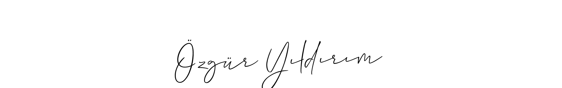 Create a beautiful signature design for name Özgür Yıldırım. With this signature (Allison_Script) fonts, you can make a handwritten signature for free. Özgür Yıldırım signature style 2 images and pictures png