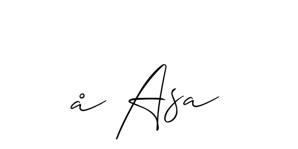 if you are searching for the best signature style for your name å Asa. so please give up your signature search. here we have designed multiple signature styles  using Allison_Script. å Asa signature style 2 images and pictures png