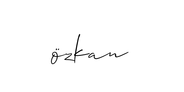 You should practise on your own different ways (Allison_Script) to write your name (özkan) in signature. don't let someone else do it for you. özkan signature style 2 images and pictures png