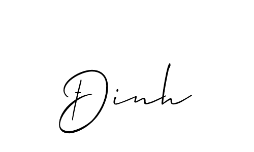 The best way (Allison_Script) to make a short signature is to pick only two or three words in your name. The name Đinh include a total of six letters. For converting this name. Đinh signature style 2 images and pictures png