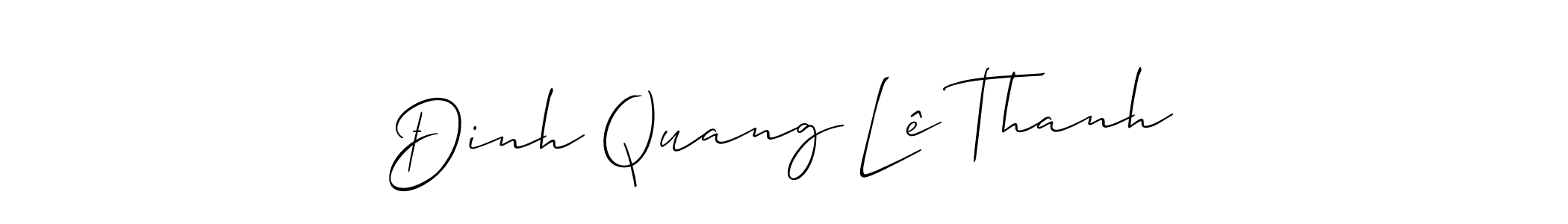 Create a beautiful signature design for name Đinh Quang Lê Thanh. With this signature (Allison_Script) fonts, you can make a handwritten signature for free. Đinh Quang Lê Thanh signature style 2 images and pictures png