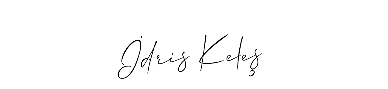 How to make İdris Keleş name signature. Use Allison_Script style for creating short signs online. This is the latest handwritten sign. İdris Keleş signature style 2 images and pictures png