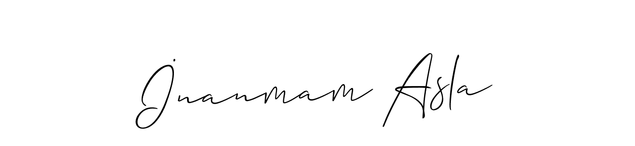 Allison_Script is a professional signature style that is perfect for those who want to add a touch of class to their signature. It is also a great choice for those who want to make their signature more unique. Get İnanmam Asla name to fancy signature for free. İnanmam Asla signature style 2 images and pictures png
