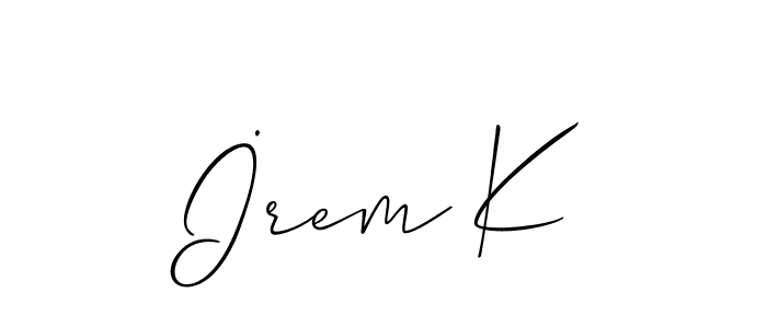 Once you've used our free online signature maker to create your best signature Allison_Script style, it's time to enjoy all of the benefits that İrem K name signing documents. İrem K signature style 2 images and pictures png
