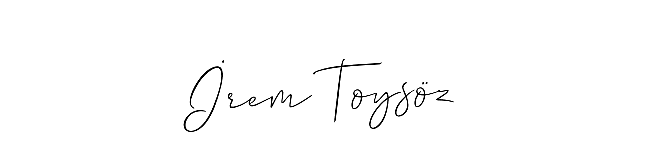 It looks lik you need a new signature style for name İrem Toysöz. Design unique handwritten (Allison_Script) signature with our free signature maker in just a few clicks. İrem Toysöz signature style 2 images and pictures png