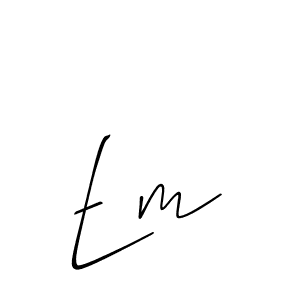 Use a signature maker to create a handwritten signature online. With this signature software, you can design (Allison_Script) your own signature for name Łm. Łm signature style 2 images and pictures png