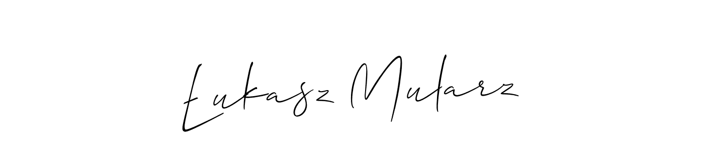 if you are searching for the best signature style for your name Łukasz Mularz. so please give up your signature search. here we have designed multiple signature styles  using Allison_Script. Łukasz Mularz signature style 2 images and pictures png