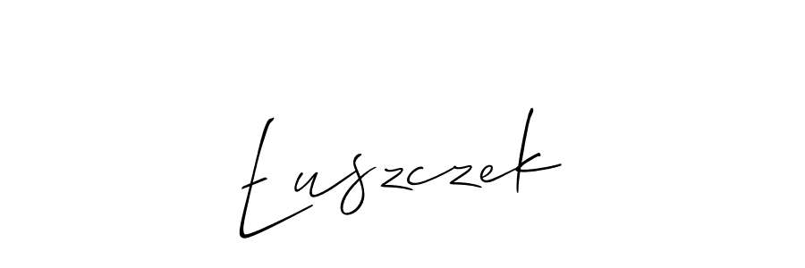 Also You can easily find your signature by using the search form. We will create Łuszczek name handwritten signature images for you free of cost using Allison_Script sign style. Łuszczek signature style 2 images and pictures png