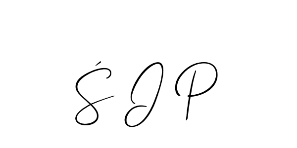 Use a signature maker to create a handwritten signature online. With this signature software, you can design (Allison_Script) your own signature for name Ś I P. Ś I P signature style 2 images and pictures png