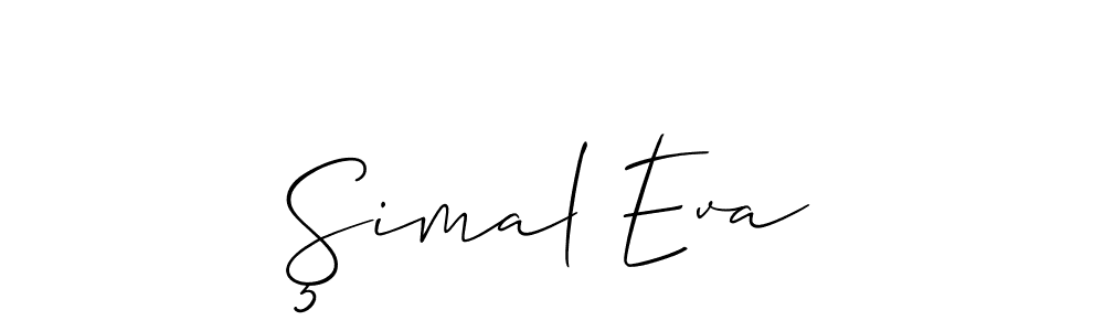 Create a beautiful signature design for name Şimal Eva. With this signature (Allison_Script) fonts, you can make a handwritten signature for free. Şimal Eva signature style 2 images and pictures png