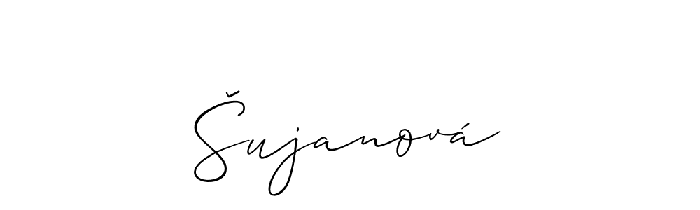 How to Draw Šujanová signature style? Allison_Script is a latest design signature styles for name Šujanová. Šujanová signature style 2 images and pictures png