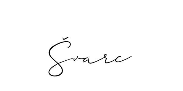 You should practise on your own different ways (Allison_Script) to write your name (Švarc) in signature. don't let someone else do it for you. Švarc signature style 2 images and pictures png