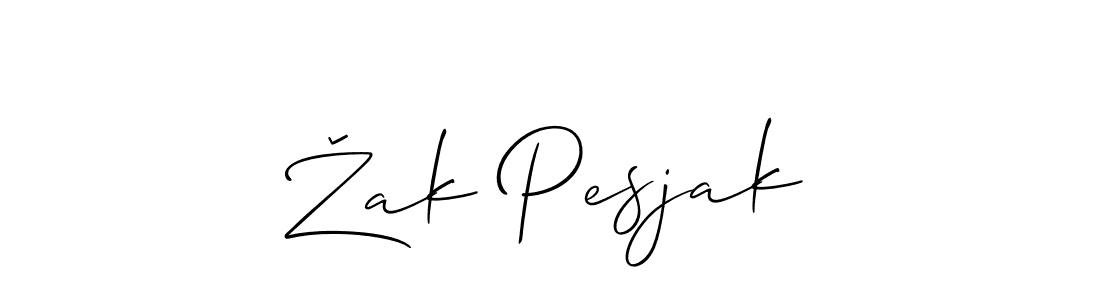 Design your own signature with our free online signature maker. With this signature software, you can create a handwritten (Allison_Script) signature for name Žak Pesjak. Žak Pesjak signature style 2 images and pictures png