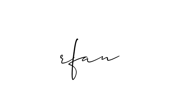 You should practise on your own different ways (Allison_Script) to write your name (عrfan) in signature. don't let someone else do it for you. عrfan signature style 2 images and pictures png