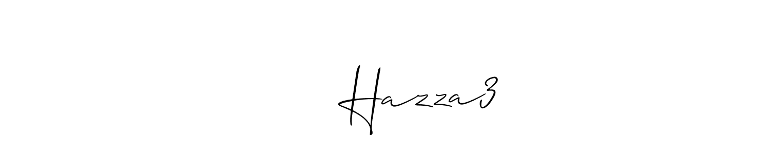 Also You can easily find your signature by using the search form. We will create هزاع Hazza3 name handwritten signature images for you free of cost using Allison_Script sign style. هزاع Hazza3 signature style 2 images and pictures png