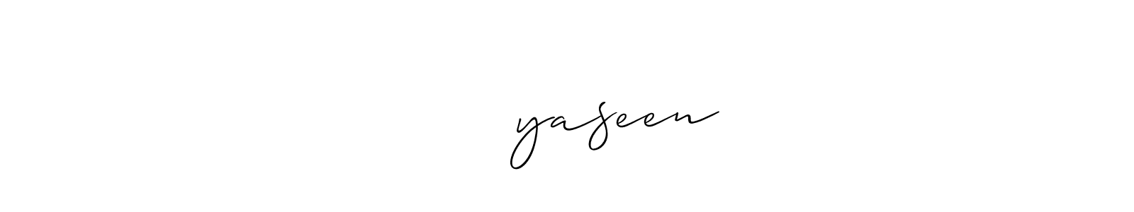 It looks lik you need a new signature style for name ياسينyaseen. Design unique handwritten (Allison_Script) signature with our free signature maker in just a few clicks. ياسينyaseen signature style 2 images and pictures png