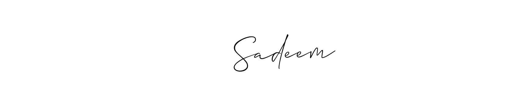 Create a beautiful signature design for name يعتمد Sadeem. With this signature (Allison_Script) fonts, you can make a handwritten signature for free. يعتمد Sadeem signature style 2 images and pictures png