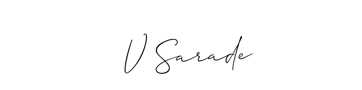 Once you've used our free online signature maker to create your best signature Allison_Script style, it's time to enjoy all of the benefits that अ V Sarade name signing documents. अ V Sarade signature style 2 images and pictures png