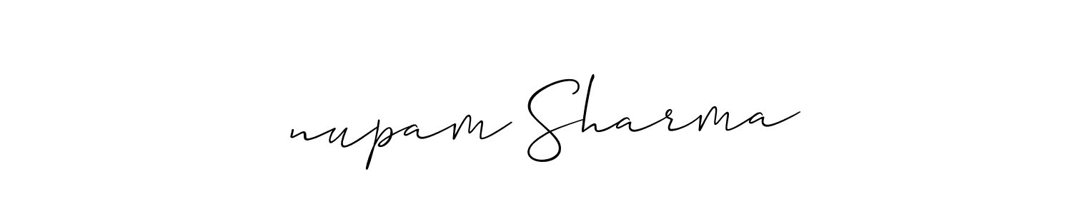 if you are searching for the best signature style for your name अnupam Sharma. so please give up your signature search. here we have designed multiple signature styles  using Allison_Script. अnupam Sharma signature style 2 images and pictures png