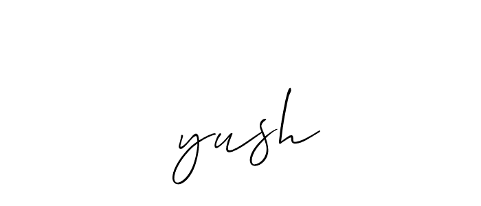 Design your own signature with our free online signature maker. With this signature software, you can create a handwritten (Allison_Script) signature for name आyush. आyush signature style 2 images and pictures png