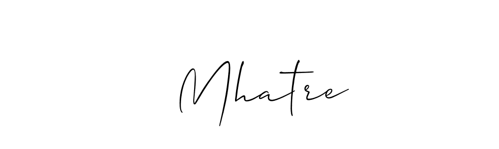 Also You can easily find your signature by using the search form. We will create उ Mhatre name handwritten signature images for you free of cost using Allison_Script sign style. उ Mhatre signature style 2 images and pictures png