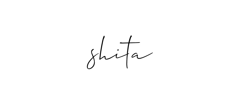 Use a signature maker to create a handwritten signature online. With this signature software, you can design (Allison_Script) your own signature for name ऋshita. ऋshita signature style 2 images and pictures png