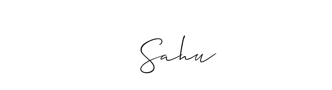How to make के Sahu name signature. Use Allison_Script style for creating short signs online. This is the latest handwritten sign. के Sahu signature style 2 images and pictures png